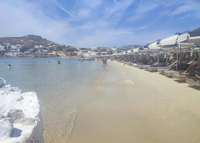 Beachside 2 Bd Stylish Apt W Private Patio * Ornos (Mykonos)